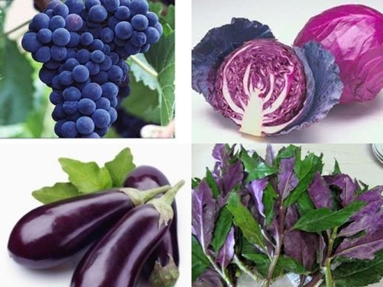 buah dan sayuran ungu